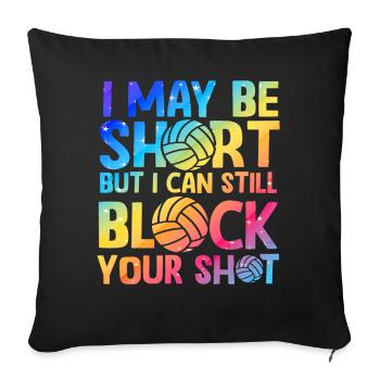 Je peux bloquer votre tir Volleyball de plage - Housse de coussin décorative 45 x 45 cm - noir - Devant