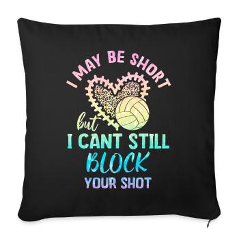 Je peux bloquer votre tir Volleyball de plage - Housse de coussin décorative 45 x 45 cm - noir - Devant