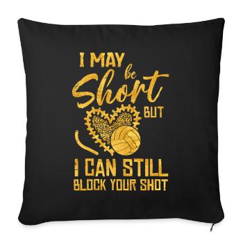 Je peux bloquer votre tir Volleyball de plage - Housse de coussin décorative 45 x 45 cm - noir - Devant