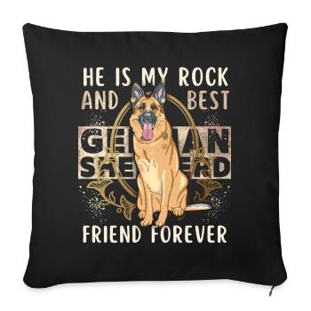 German Shepherd, Funny Saying, Pedigree Dog - Sofa pillowcase 17,3'' x 17,3'' (45 x 45 cm) - black - Front