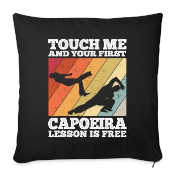 Capoeira - Sofakissenbezug 45 x 45 cm - Schwarz - Vorne