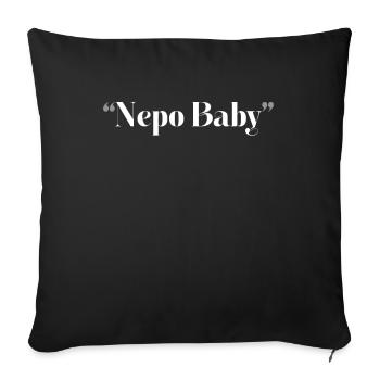 Népotisme Nepo Bébé - Housse de coussin décorative 45 x 45 cm - noir - Devant