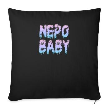 Népotisme Nepo Bébé - Housse de coussin décorative 45 x 45 cm - noir - Devant