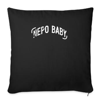 Népotisme Nepo Bébé - Housse de coussin décorative 45 x 45 cm - noir - Devant
