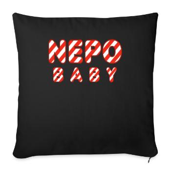 Népotisme Nepo Bébé - Housse de coussin décorative 45 x 45 cm - noir - Devant