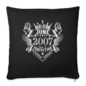 June 2007 | June 2007 anniversary 2007 - Sofa pillowcase 17,3'' x 17,3'' (45 x 45 cm) - black - Front