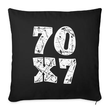 Forgiveness 70 times 7 times Revelation Bible - Sofa pillowcase 17,3'' x 17,3'' (45 x 45 cm) - black - Front