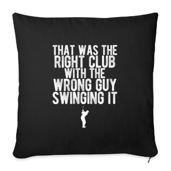 Golfplatz zum Golfen Golf - Sofakissenbezug 45 x 45 cm - Schwarz - Vorne