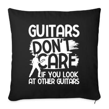 Akustik Spruch Für E-Gitarre Konzert Gitarre - Sofakissenbezug 45 x 45 cm - Schwarz - Vorne