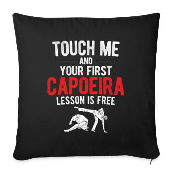 Capoeira - Sofakissenbezug 45 x 45 cm - Schwarz - Vorne