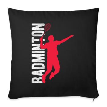 Badminton - Sofakissenbezug 45 x 45 cm - Schwarz - Vorne