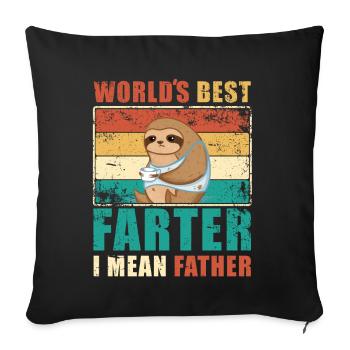 Father World's Best Fart Funny Father's Day Saying - Sofa pillowcase 17,3'' x 17,3'' (45 x 45 cm) - black - Front