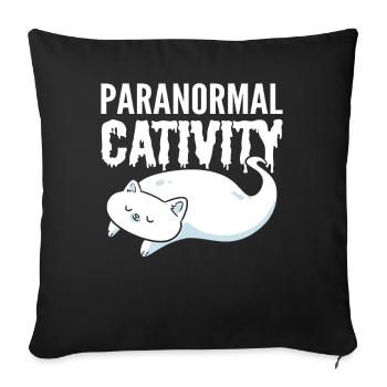 Paranormal Cat Ghostbusters - Sofa pillowcase 17,3'' x 17,3'' (45 x 45 cm) - black - Front
