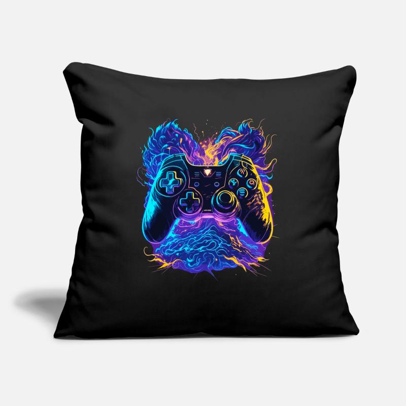 Neon Colors Graffiti Gaming Controller Sofa pillowcase 17,3'' x 17,3'' (45 x 45 cm)