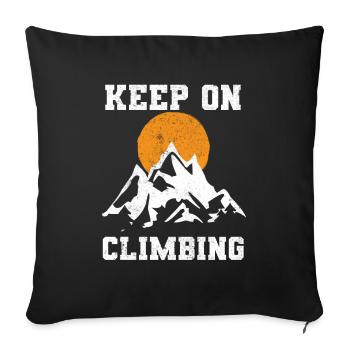 Keep On Climbing Mountaineers - Sofa pillowcase 17,3'' x 17,3'' (45 x 45 cm) - black - Front