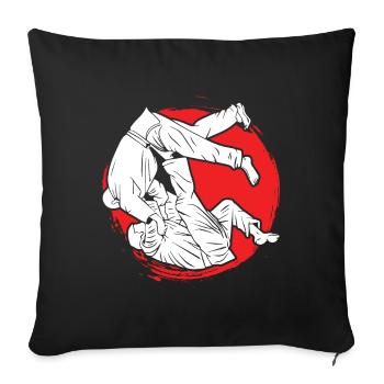 Japanischer Kampfsport Judo - Sofakissenbezug 45 x 45 cm - Schwarz - Vorne