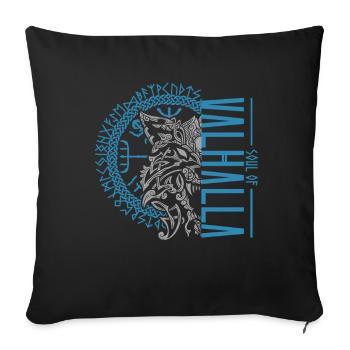 Celtic Viking Knot Wolf - Soul of Valhalla - Sofa pillowcase 17,3'' x 17,3'' (45 x 45 cm) - black - Front