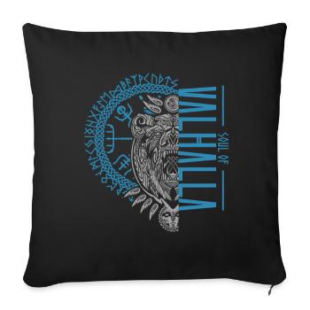 Celtic Viking Knot & Bear Soul of Valhalla - Sofa pillowcase 17,3'' x 17,3'' (45 x 45 cm) - black - Front