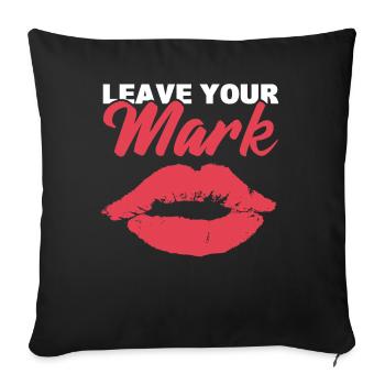 Laissez votre marque Maquilleuse - Housse de coussin décorative 45 x 45 cm - noir - Devant