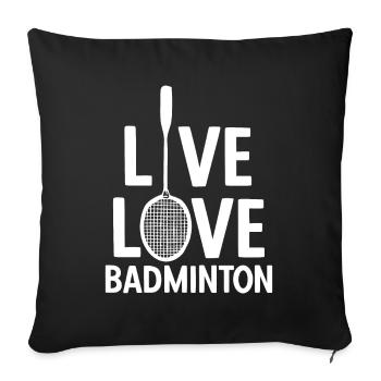 Badminton - Sofakissenbezug 45 x 45 cm - Schwarz - Vorne