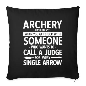 Bogenschießen Archery - Sofakissenbezug 45 x 45 cm - Schwarz - Vorne