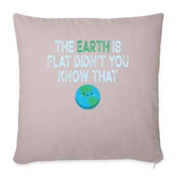 La terre est plate, vous ne le saviez pas ? - Housse de coussin décorative 45 x 45 cm - taupe clair - Devant