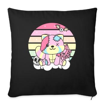 Kawaii Gothic Red Panda Pastel Colors Gothic - Sofa pillowcase 17,3'' x 17,3'' (45 x 45 cm) - black - Front
