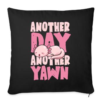 Un autre jour, un autre bâillement - Housse de coussin décorative 45 x 45 cm - noir - Devant