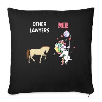 Other Lawyers Me Unicorn Horse - Sofa pillowcase 17,3'' x 17,3'' (45 x 45 cm) - black - Front