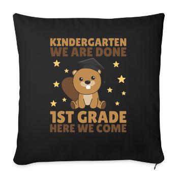Kids Kindergarten graduate Biber 1st grade - Sofakissenbezug 45 x 45 cm - Schwarz - Vorne