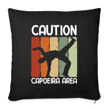 Capoeira - Sofakissenbezug 45 x 45 cm - Schwarz - Vorne