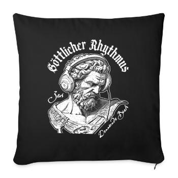 Zeus goes Streetwear: Trendsetter der Stadtmode! - Sofakissenbezug 45 x 45 cm - Schwarz - Vorne