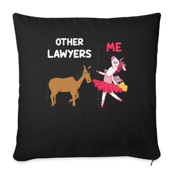 Other Lawyers Me Unicorn Horse - Sofa pillowcase 17,3'' x 17,3'' (45 x 45 cm) - black - Front