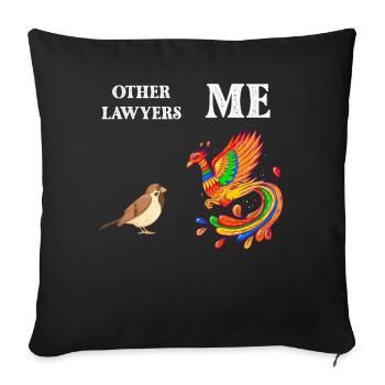 Other Lawyers Me Bird Phoenix - Sofa pillowcase 17,3'' x 17,3'' (45 x 45 cm) - black - Front