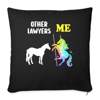 Other Lawyers Me Unicorn Horse - Sofa pillowcase 17,3'' x 17,3'' (45 x 45 cm) - black - Front