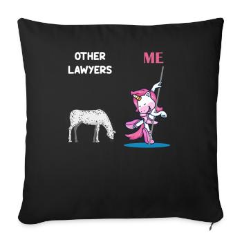 Other Lawyers Me Unicorn Horse - Sofa pillowcase 17,3'' x 17,3'' (45 x 45 cm) - black - Front