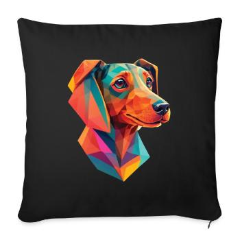 Dachshund Dog Dogs Design Dachshund Pet - Housse de coussin décorative 45 x 45 cm - noir - Devant