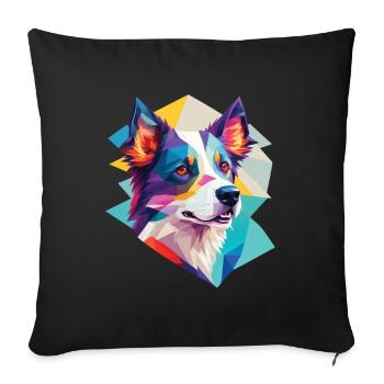 Border Collie Dogs Design Collie Dog Puppy Animal - Housse de coussin décorative 45 x 45 cm - noir - Devant