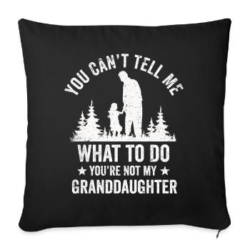 Pas ma petite-fille - Housse de coussin décorative 45 x 45 cm - noir - Devant