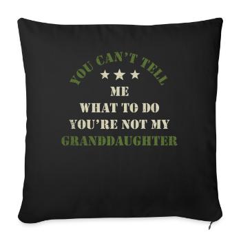 Pas ma petite-fille - Housse de coussin décorative 45 x 45 cm - noir - Devant