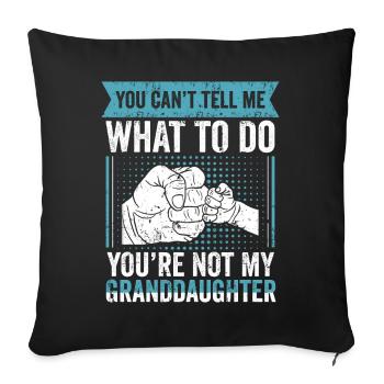 Pas ma petite-fille - Housse de coussin décorative 45 x 45 cm - noir - Devant