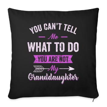Pas ma petite-fille - Housse de coussin décorative 45 x 45 cm - noir - Devant