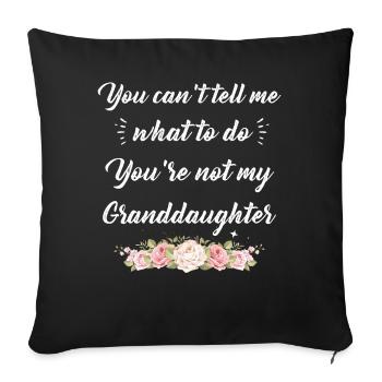 Pas ma petite-fille - Housse de coussin décorative 45 x 45 cm - noir - Devant