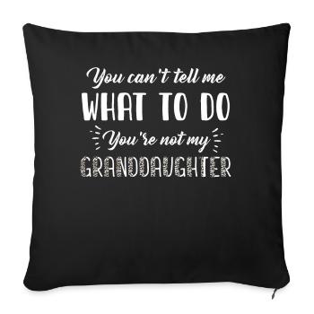 Pas ma petite-fille - Housse de coussin décorative 45 x 45 cm - noir - Devant