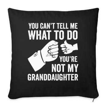 Pas ma petite-fille - Housse de coussin décorative 45 x 45 cm - noir - Devant