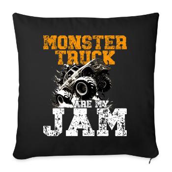 Monster Truck Are My Jam Monster Trucks - Sofa pillowcase 17,3'' x 17,3'' (45 x 45 cm) - black - Front