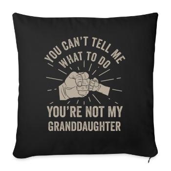 Pas ma petite-fille - Housse de coussin décorative 45 x 45 cm - noir - Devant