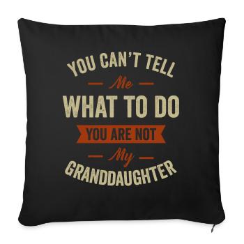 Not My Granddaughter - Sofa pillowcase 17,3'' x 17,3'' (45 x 45 cm) - black - Front