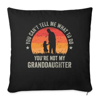 Pas ma petite-fille - Housse de coussin décorative 45 x 45 cm - noir - Devant