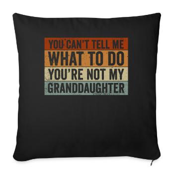 Pas ma petite-fille - Housse de coussin décorative 45 x 45 cm - noir - Devant
